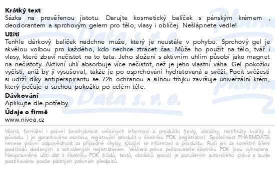Příbalový leták - NIVEA VB M.BOX DEO ORIGINAL 24