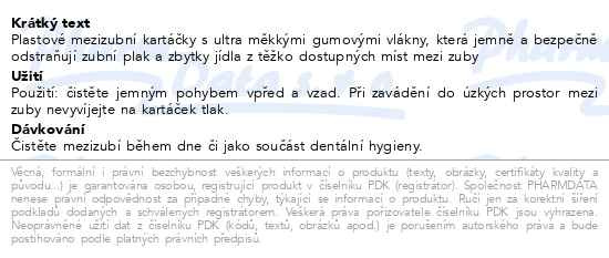 Příbalový leták - GUM Soft-Picks PRO mezizubní kartáčky L 30ks