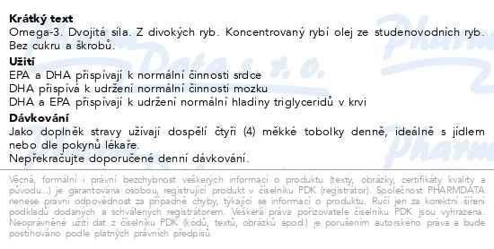 Příbalový leták - Solgar Omega 3 Double Strength tob.60