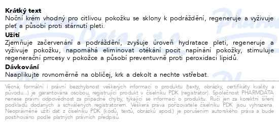 Příbalový leták - DERMEDIC Redness noční krém proti vráskám 40ml