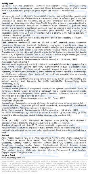 Příbalový leták - Lipozulen mast Dr.Konrad 7ml