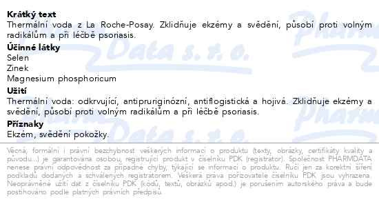 Příbalový leták - LA ROCHE-POSAY Eau Thermale Termální voda z La Roche-Posay ve spreji 300 ml
