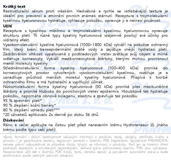 Příbalový leták - RILASTIL Hydrotenseur restrukturační sérum 30ml
