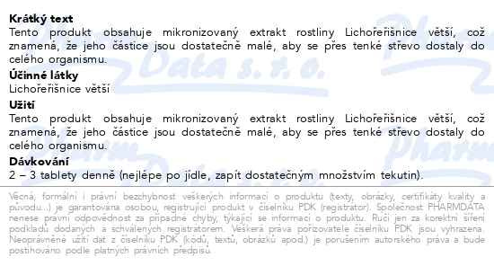 Příbalový leták - Edenpharma Lichořeřišnice větší tbl.90+10 ZDARMA