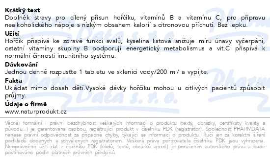 Příbalový leták - Additiva horčík 375mg+B-komplex+vit.C šumivé tablety 2x10