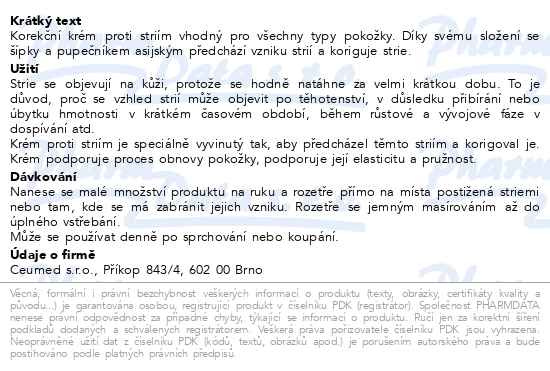 Příbalový leták - Babé Tělo - Krém proti striím 200 ml (Anti-Stretch Mark Cream)