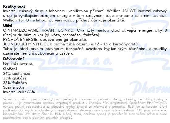 Příbalový leták - Wellion 1SHOT tekutý cukr v tubě 15g/11ml