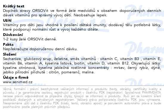 Příbalový leták - ORSOVit multivitamíny s ovocnou příchutí 60ks