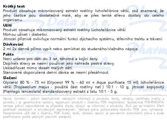 Příbalový leták - Edenpharma Lichořešišnice junior+jitrocel 100ml