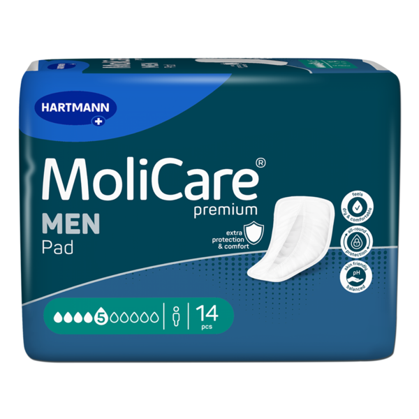 Packshot-frontal-MoliCare-Premium-MEN-Pads-5-Drops-14-pieces