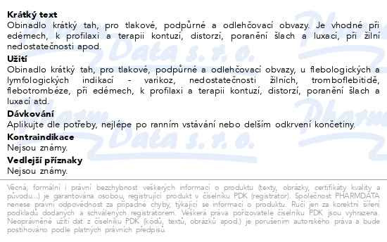 Příbalový leták - Obinadlo elast.Rosidal K 12cmx5m 1ks