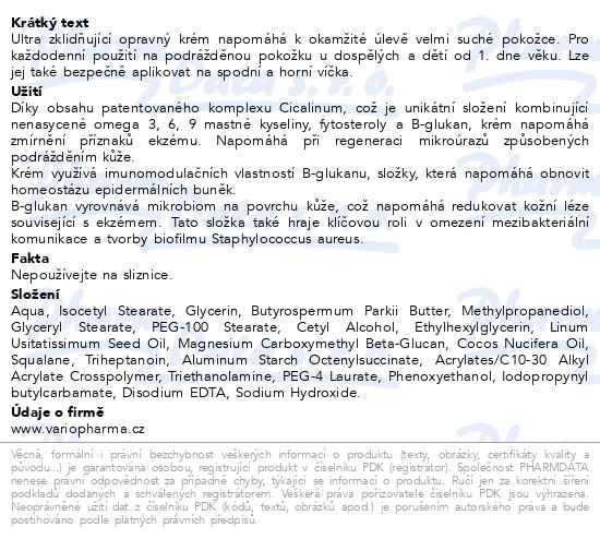 Příbalový leták - Dermedic Cicatopy Ultra-zklidňující opravný krém 40 ml