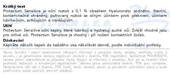 Příbalový leták - Protectum Sensitive 10ml
