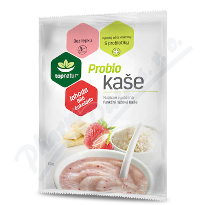 Probio kaše jahoda&bílá čokoláda 60g TOPNATUR
