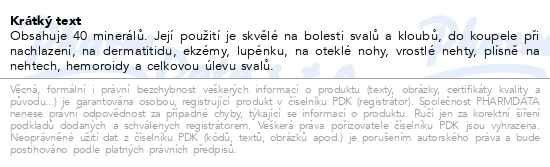 Příbalový leták - KESEM Sůl z Mrtvého moře s magnéziem 1 kg