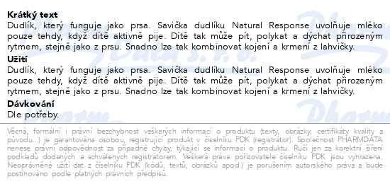 Příbalový leták - Philips AVENT Savička Natural Response 3 pomalý průtok 1m+, 2 ks