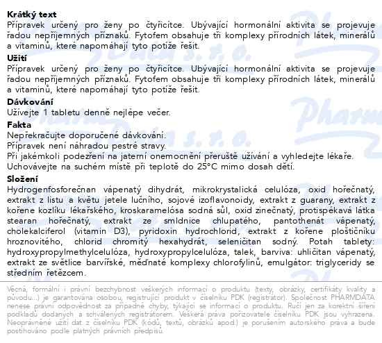 Příbalový leták - Fytofem harmony+control tbl.90