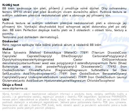 Příbalový leták - JONZAC REHYDRATE BB krém light SPF10 BIO 40ml
