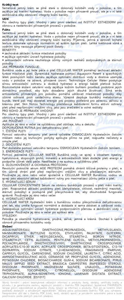 Příbalový leták - ESTHEDERM Eau Cellulaire hydratační krém 50ml