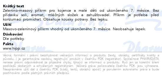 Příbalový leták - HiPP JUNIOR BIO Červená řepa s jablky a hovězím masem 220g