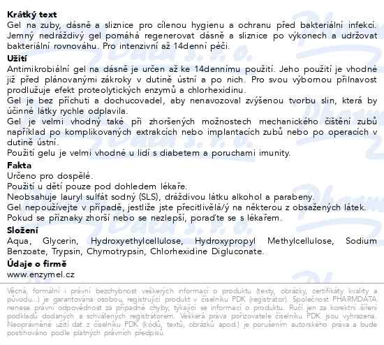 Příbalový leták - ENZYMEL Profi 140 antimikrob.gel na dásně 30ml