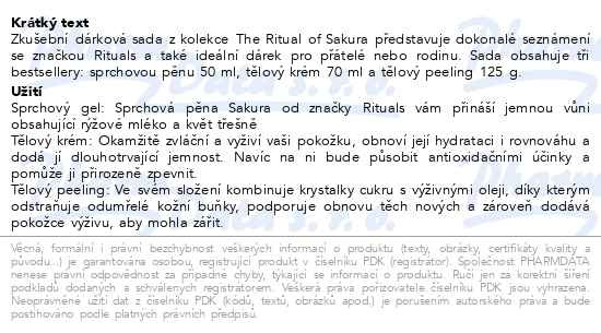 Příbalový leták - Rituals The Ritual of Sakura set 2025