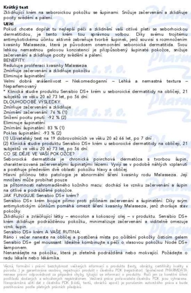 Příbalový leták - BIODERMA Sensibio DS+ Krém 40ml