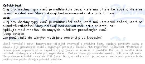 Příbalový leták - Moroccanoil olej na vlasy 50ml