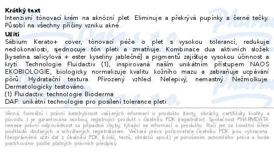 Příbalový leták - BIODERMA Sébium Kerato+ Cover 30ml