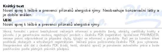 Příbalový leták - Vividrin ectoin nosní sprej 20ml