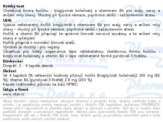 Příbalový leták - Maxi Vita ESSENTIALS Magnesium Bisglycinate 90 kapslí
