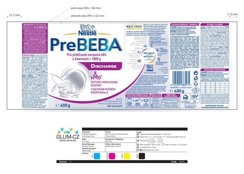 Příbalový leták (SUKL) - PreBEBA DISCHARGE 2HMO 400g