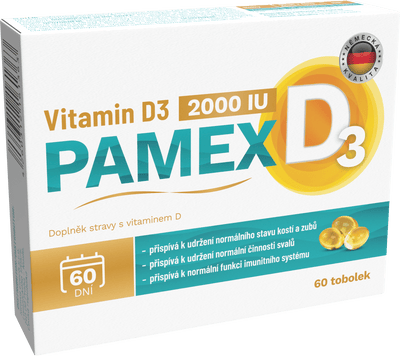 Pamex Vitamin D3 2000 IU BOX 101x81x25 (CZ-SK)-CZ L