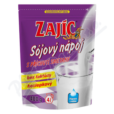 Sójový nápoj Zajíc s příchutí smetany 400g sáček