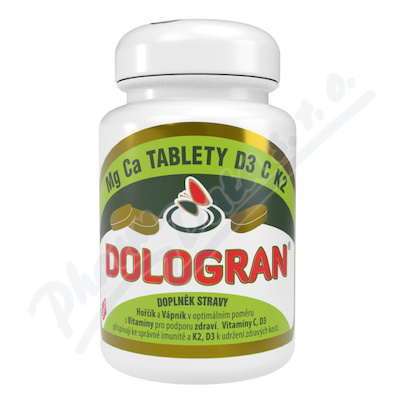 DOLOGRAN tablety Mg Ca D3 C K2 tb.60 (90g)
