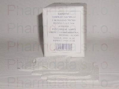 Kompres Netex nesterilní 7.5x7.5/100ks 4 vrstvy ZS