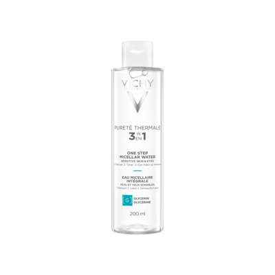 VICHY - CLEANSER - PURETE -THERMALE - 3in1 ONE STEP MICELLAR WATER- 3337875674942- FRONT- 200ML